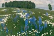 Paul Raud Field of flowers oil painting artist